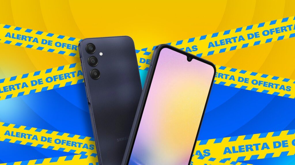 Galaxy A25 por menos de R$ 1.200: celular acessível com 256 GB e tela Super AMOLED em oferta